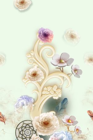 花卉印花华亿平台图片