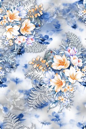 绿植树叶印花华亿平台图片