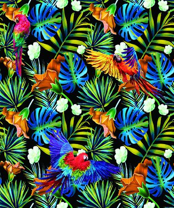 花鸟印花华亿平台图片