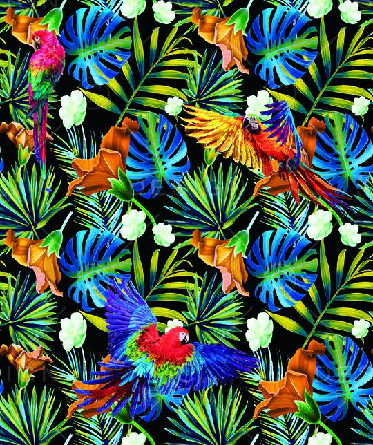 花鸟印花华亿平台图片