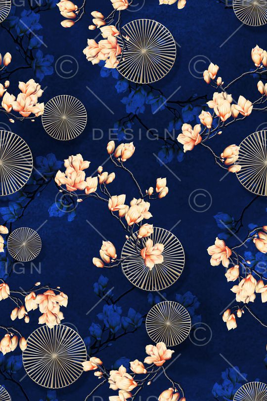 玉兰花印花华亿平台图片