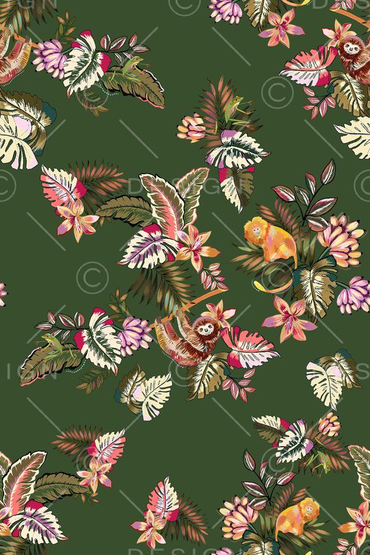 绿植树叶印花华亿平台图片