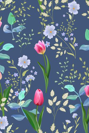 花卉印花华亿平台图片