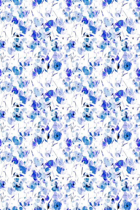 清爽底花卉印花华亿平台图片