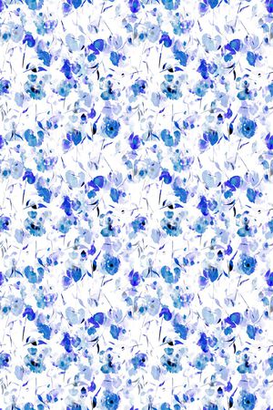 清爽底花卉印花华亿平台图片