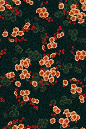 花卉印花华亿平台图片