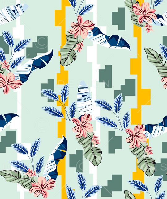 民族花卉印花华亿平台图片