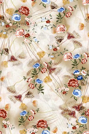 花卉印花华亿平台图片