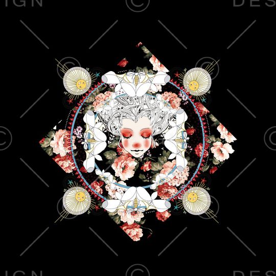 花卉印花华亿平台图片