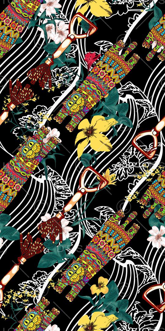 几何印花华亿平台图片