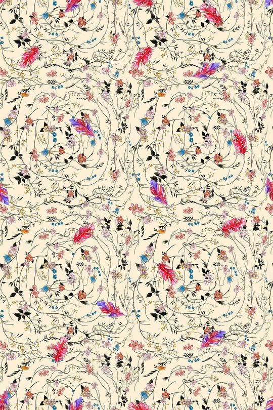 绿植树叶印花华亿平台图片