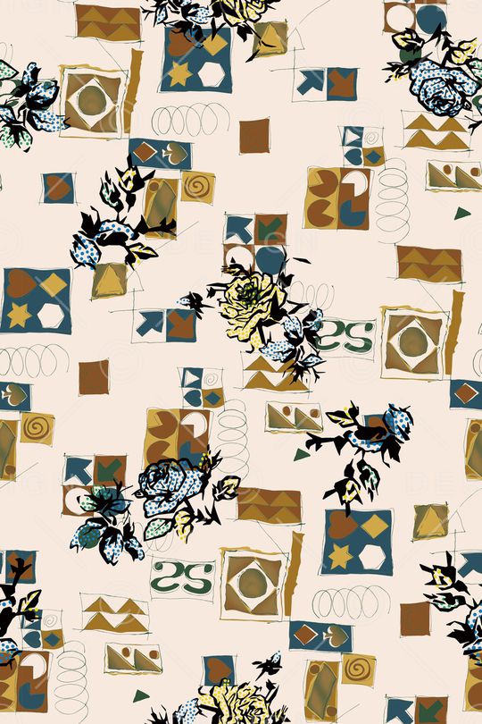 几何印花华亿平台图片