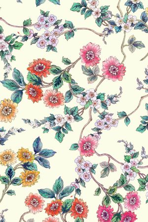 花卉印花华亿平台图片