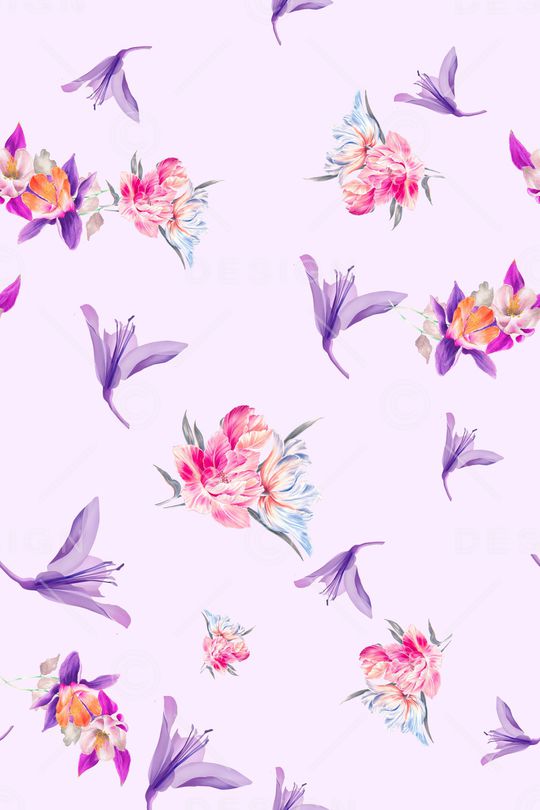 花卉印花华亿平台图片