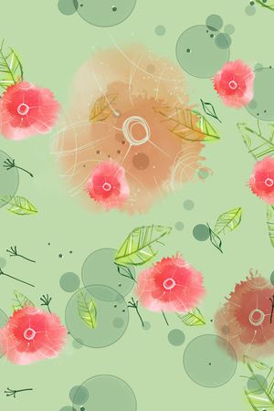 花卉印花华亿平台图片