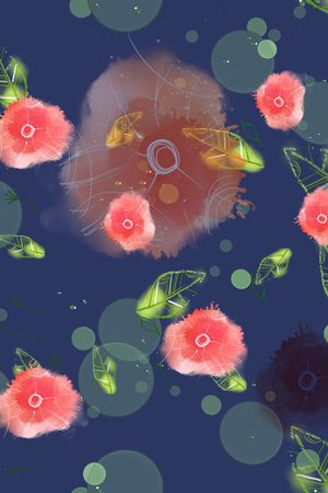 花卉印花华亿平台图片