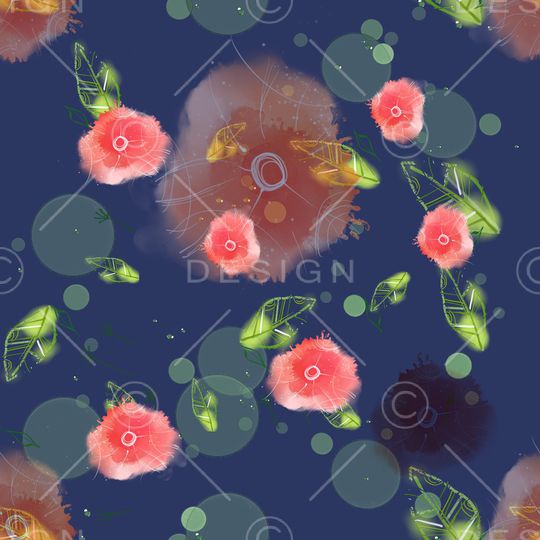 花卉印花华亿平台图片