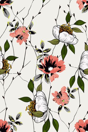 花卉印花华亿平台图片