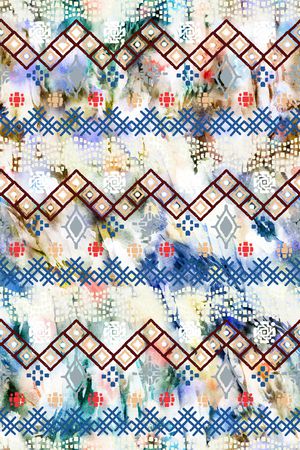 民族花卉印花华亿平台图片