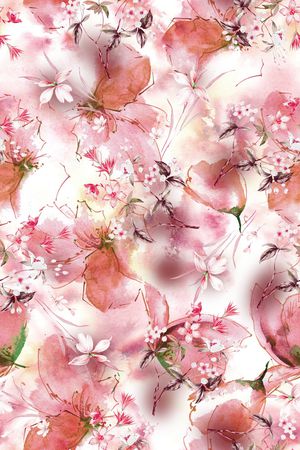 抽象花卉印花华亿平台图片