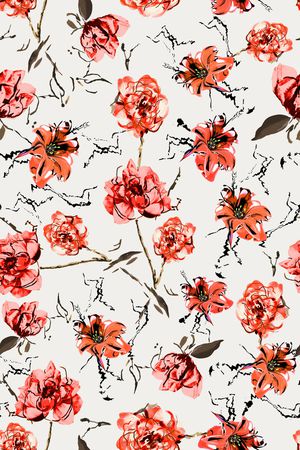 满版散花印花华亿平台图片