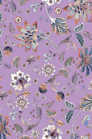 民族花卉印花华亿平台图片