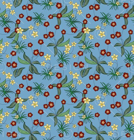 连衣裙印花华亿平台图片