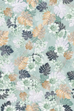 绿植树叶印花华亿平台图片