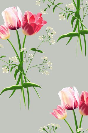 鲜花印花华亿平台图片