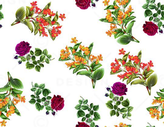 鲜花印花华亿平台图片