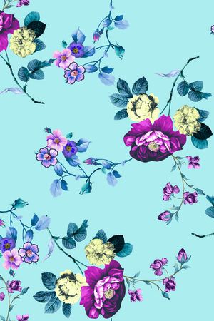 鲜花印花华亿平台图片