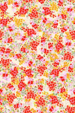 清爽底花卉印花华亿平台图片