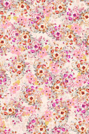 清爽底花卉印花华亿平台图片