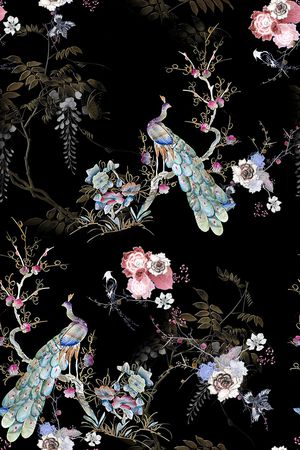 花卉印花华亿平台图片