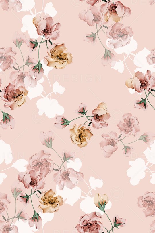 清爽底花卉印花华亿平台图片