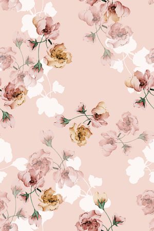 清爽底花卉印花华亿平台图片