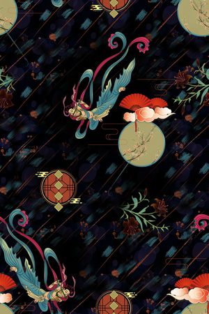 连衣裙印花华亿平台图片