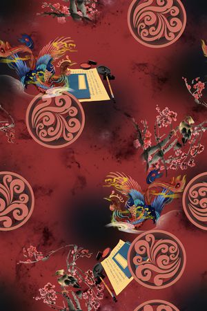 连衣裙印花华亿平台图片