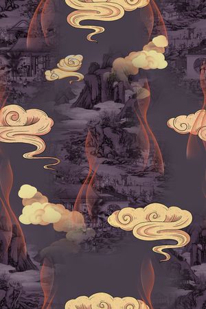 连衣裙印花华亿平台图片