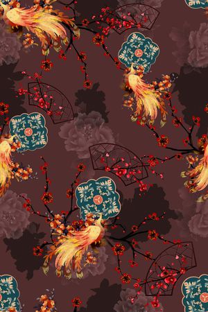 连衣裙印花华亿平台图片