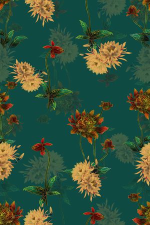 连衣裙印花华亿平台图片