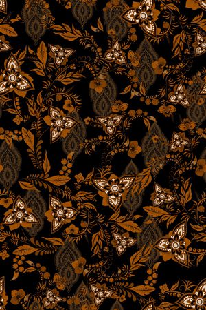 民族花卉印花华亿平台图片