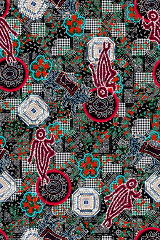 几何印花华亿平台图片