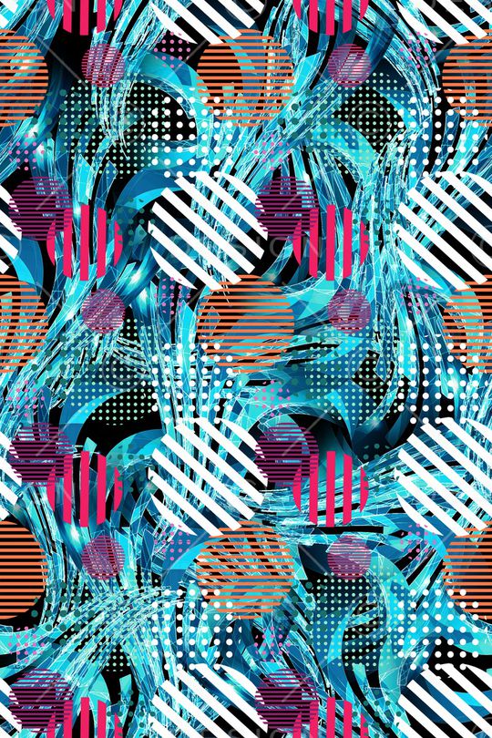 几何印花华亿平台图片