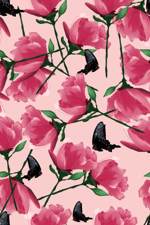 花卉印花华亿平台图片