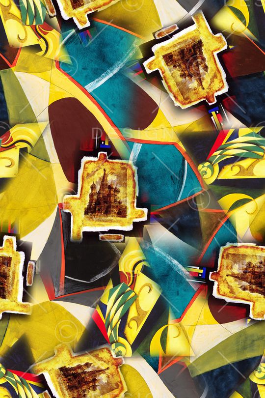 抽象印花华亿平台图片