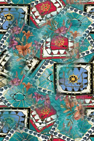 几何印花华亿平台图片