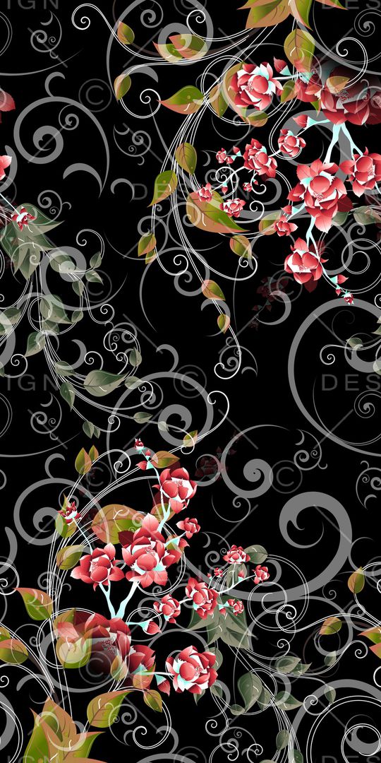 花卉印花华亿平台图片