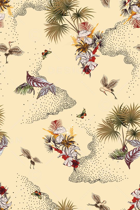 花卉印花华亿平台图片