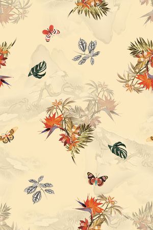 花卉印花华亿平台图片